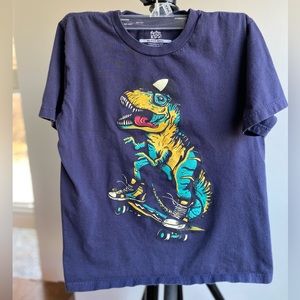 Navy t-shirt, Dinosaur on skateboard (aka Tyrannosaurus RAD)